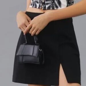 NWT Anthropologie Slim Front-Slit Micro Mini